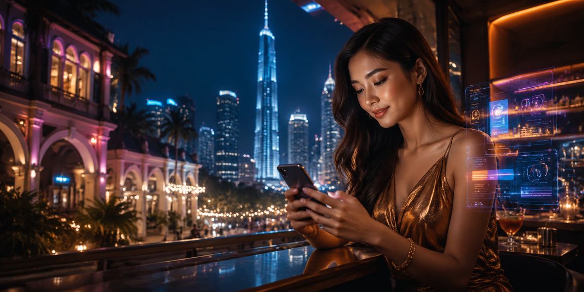 Pengguna Kuala Lumpur mengakses odds perlawanan sukan pada telefon pintar di 1borneo