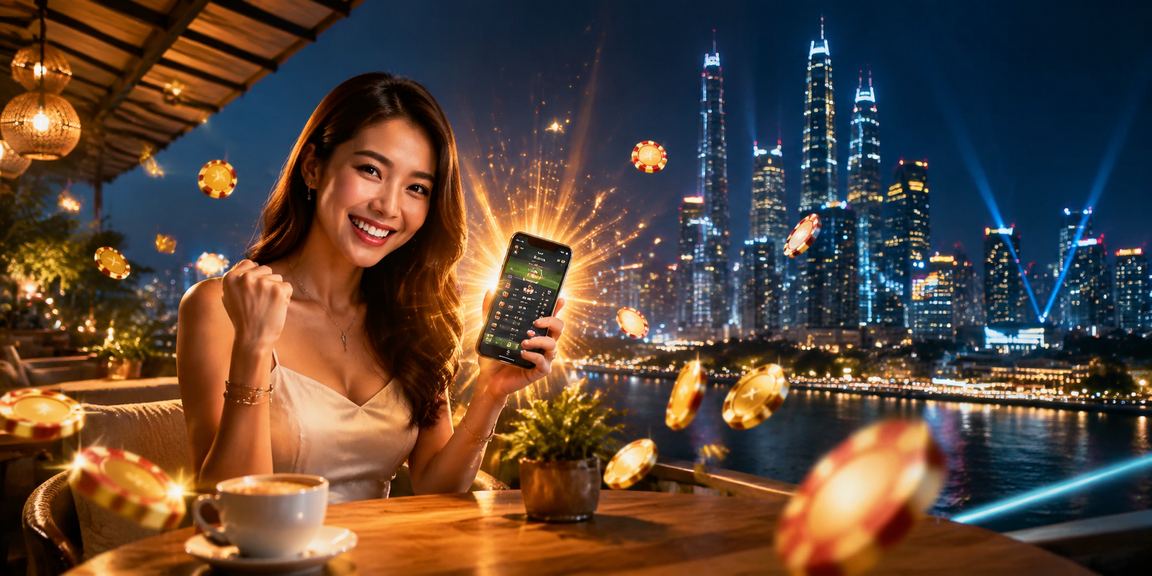 Pengguna Kuala Lumpur menggunakan aplikasi mudah alih 1borneo untuk mengakses kasino dalam talian